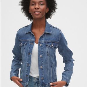 Gap Denim Trucker Jacket Medium Wash Stretch